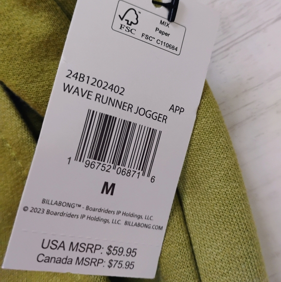 BILLABONG NEW Wave Runner Fleece Joggers Sweatpants - Picture 10 of 12